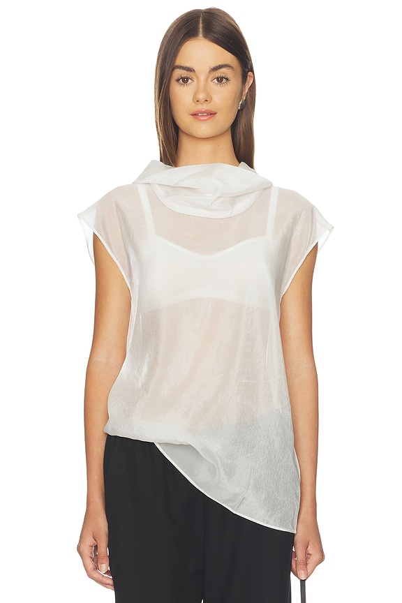 view 1 of 4 Halo Silk Top in White