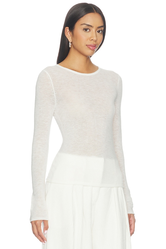 view 2 of 4 Alpaca Sheerline Top in White