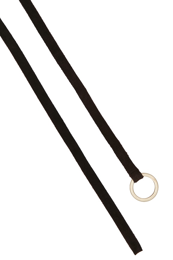 view 2 of 2 Suede Tie Belt in Coffee