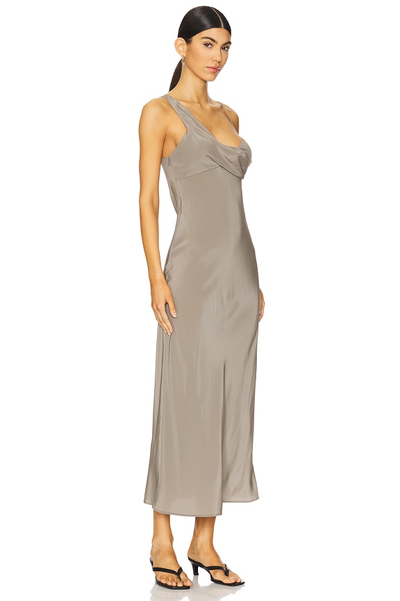 view 2 of 4 Silk Drape Dress in Slate