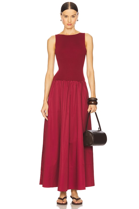 view 2 of 4 Bateau Cut Out Dress in Berry