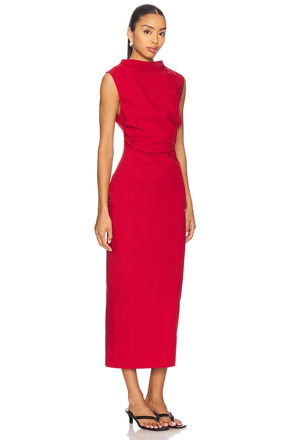 view 2 of 3 St Agni Soft Sculptural Dress in Rosso