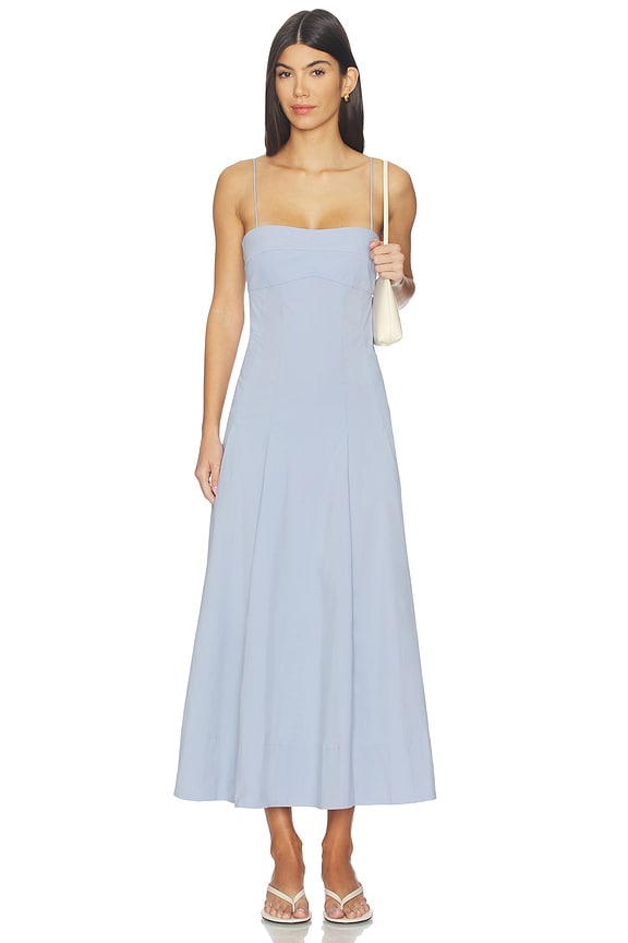view 1 of 3 Everyday Cotton Pleat Dress in Sky
