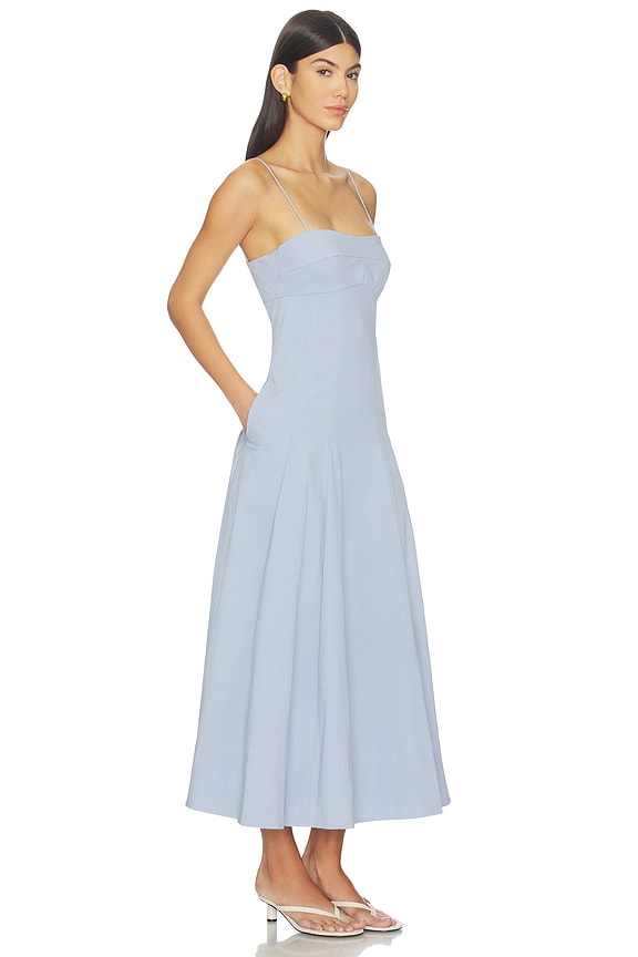 view 2 of 3 Everyday Cotton Pleat Dress in Sky