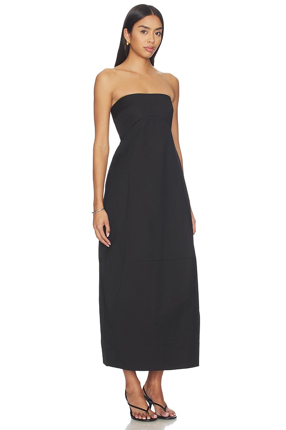 view 2 of 3 Canvas Pleat Cocoon Dress in Black
