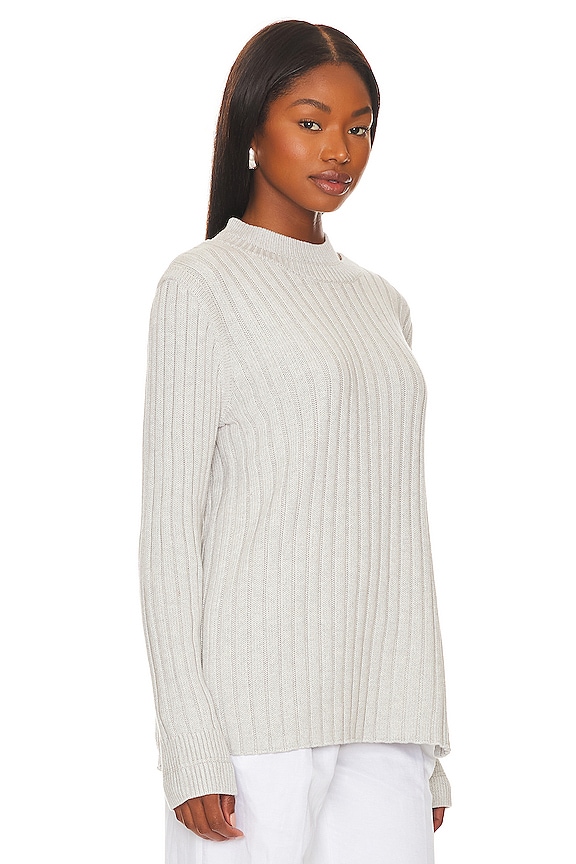 view 2 of 5 JERSEY DE CANALÉ DECONSTRUIDO in Soft Grey