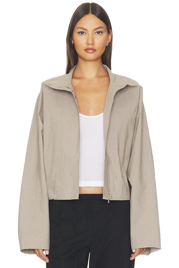 view 2 of 5 Technical Cotton Carpenter Jacket in Grey Stone