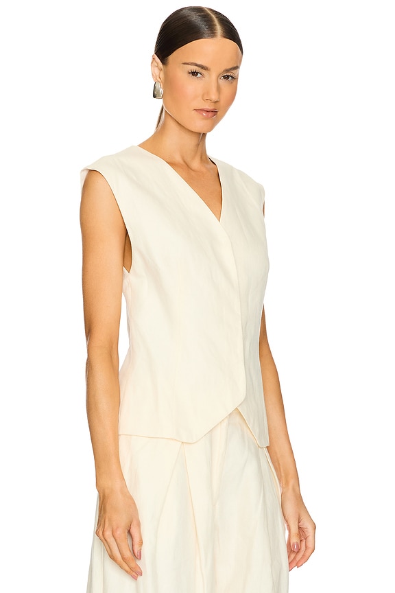 view 2 of 4 Minimal Tailored Vest in Ivory