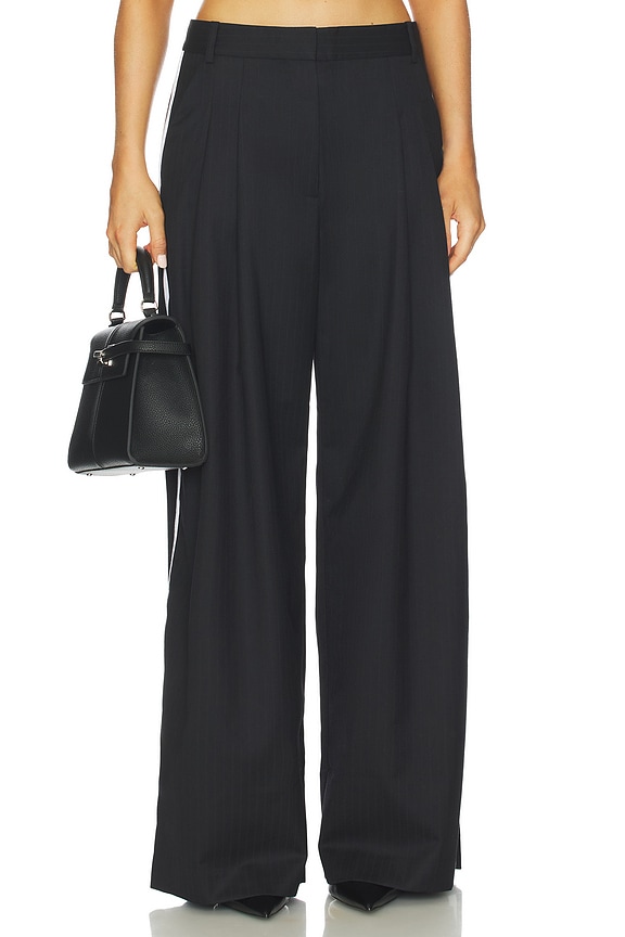 view 2 of 6 Side Stripe Homme Pant in Black Pinstripe