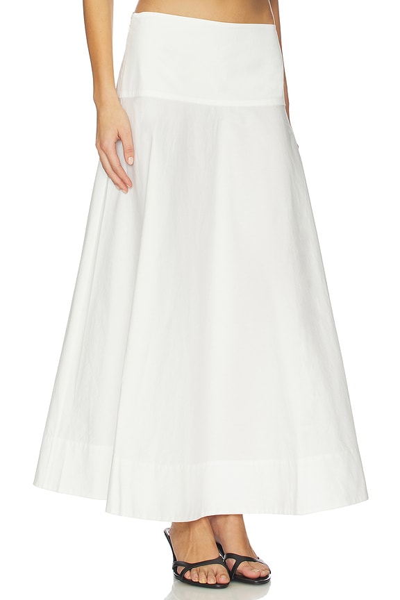 view 2 of 6 Cotton Circle Hem Skirt in White