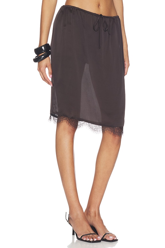 view 2 of 6 Fine Lace Skirt in Bark