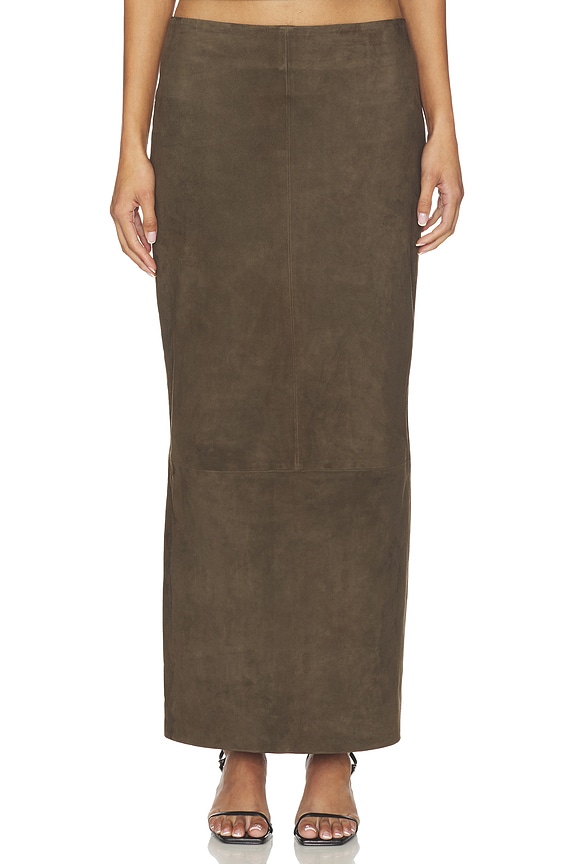 view 1 of 6 FALDA DE COLUMNA DE ANTE in Khaki