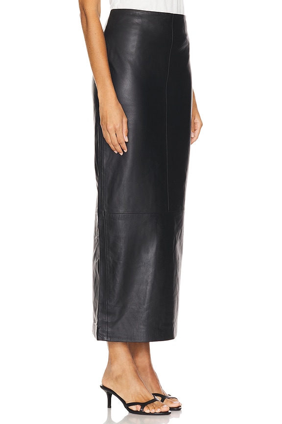 view 2 of 6 JUPE LEATHER COLUMN in Black