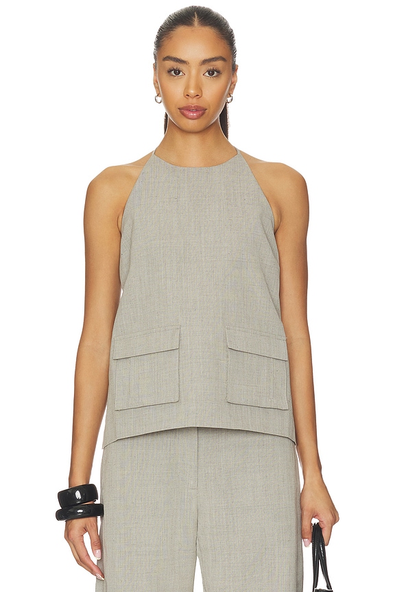 view 1 of 5 Utility Backless Top in Pebble Melange