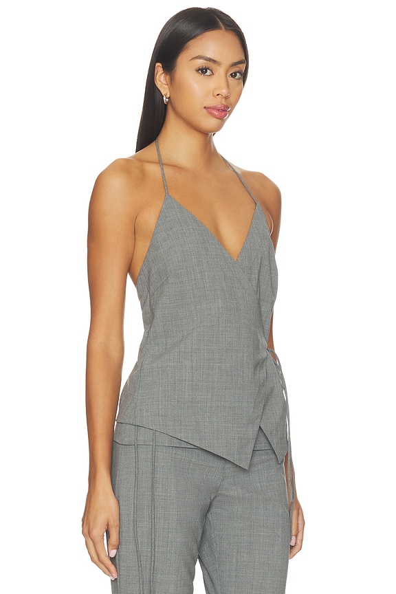 view 2 of 5 Wool Rouleau Halter Top in Pumice