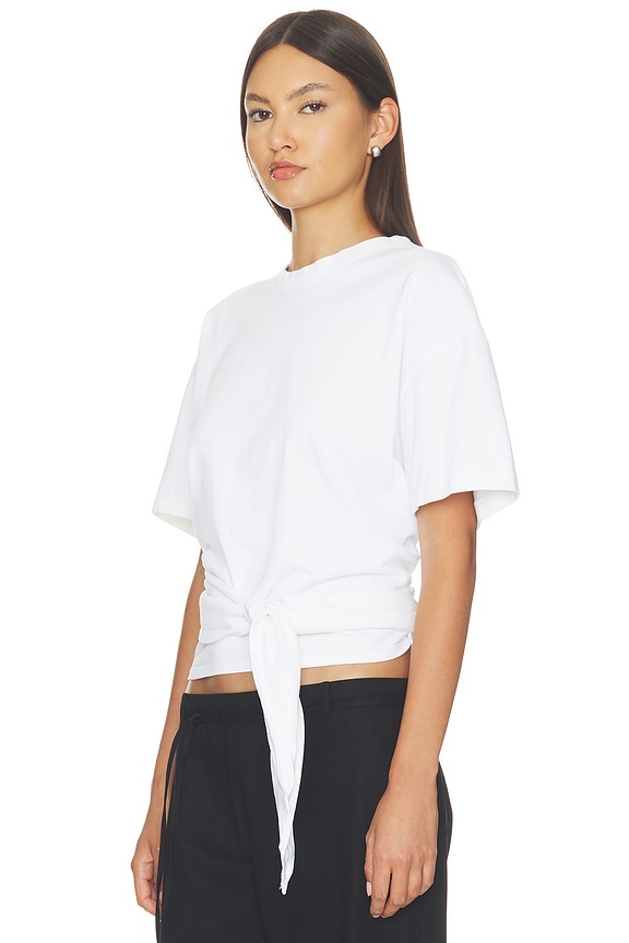 view 2 of 4 Cotton Jersey Split Back Tee in Off White