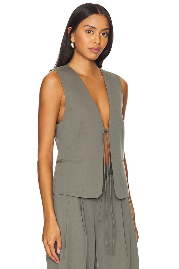 view 2 of 4 GILET ROULEAU in Smokey Olive