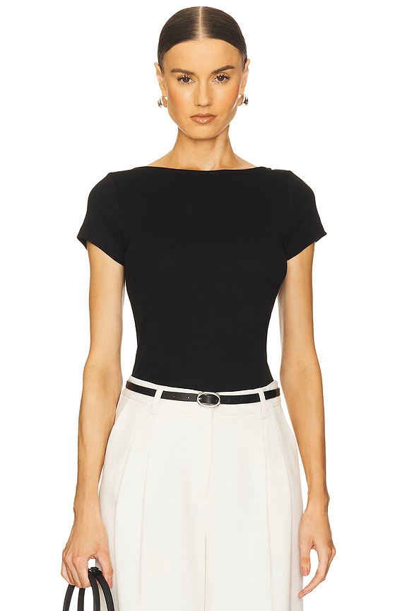view 2 of 5 Organic Cotton Ballet Top in Jet Black