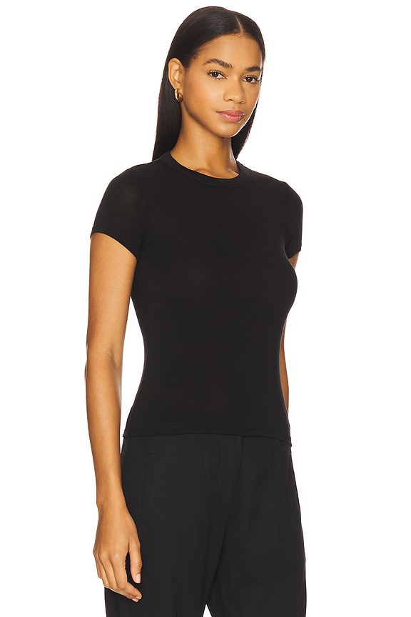 view 2 of 4 St Agni Jersey Baby Tee in Black