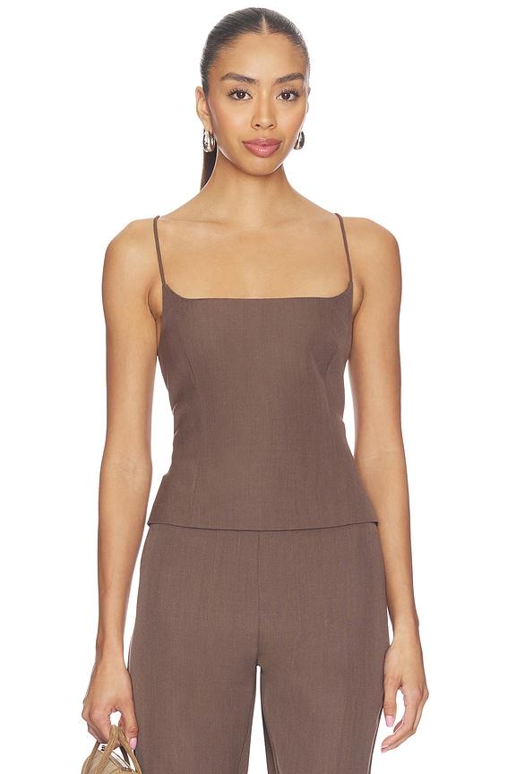 view 1 of 4 Silk Canvas Cami in Mud