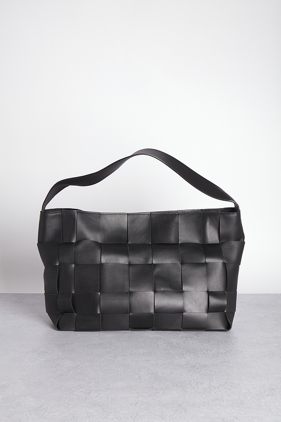 view 1 of 6 Woven Large Tote in Black