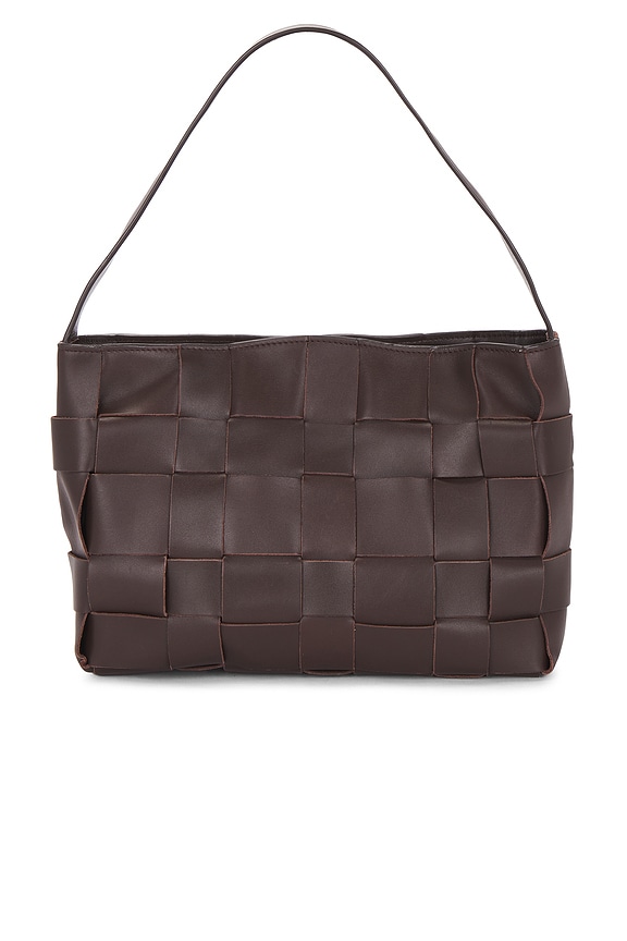view 2 of 4 Woven Mini Tote in Chocolate