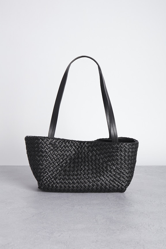 view 2 of 5 Petit Woven Trapeze Bag in Black