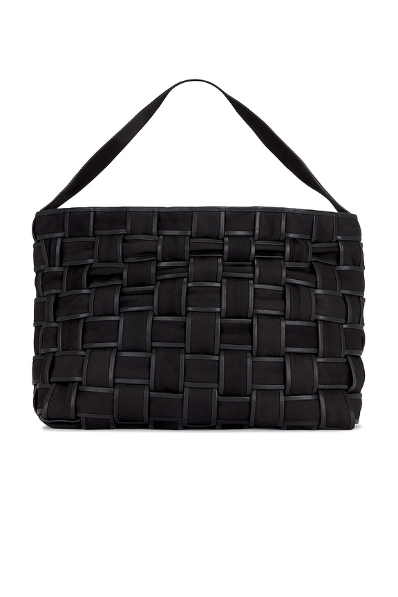 view 2 of 4 Border Woven Large Tote in Black