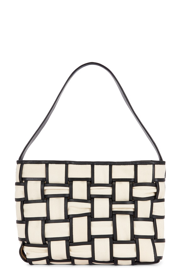view 1 of 4 Border Woven Mini Tote in Canvas