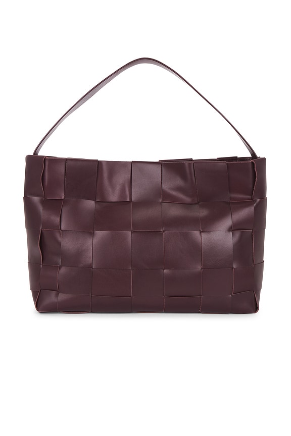 view 2 of 6 Large Woven Tote in Plum