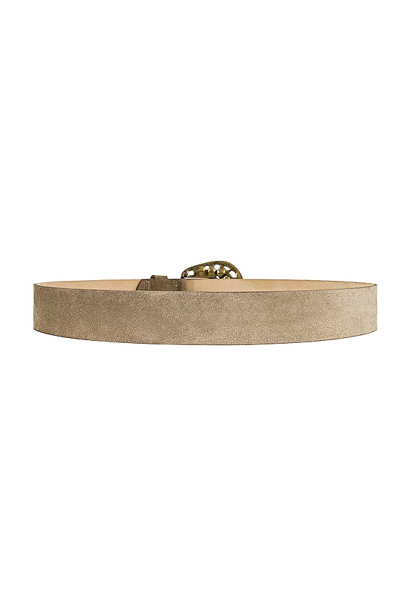view 2 of 3 Savannah Suede Belt in Taupe