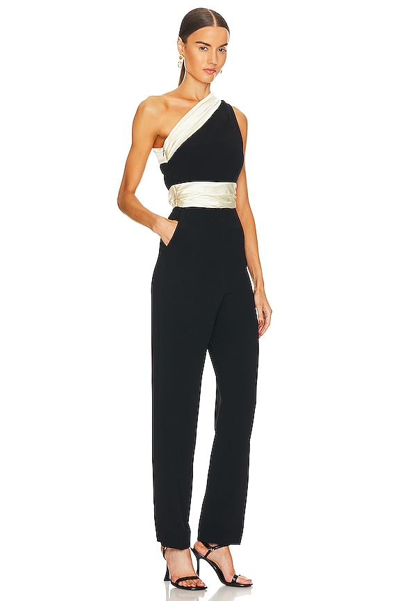 view 2 of 3 Linda Jumpsuit in Black & Cream