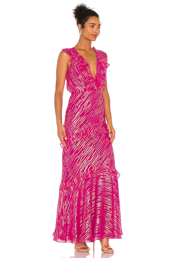 view 2 of 4 Rita Dress in Magenta Metallic