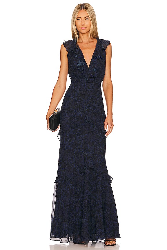 view 1 of 3 Rita Dress in Kiku Midnight