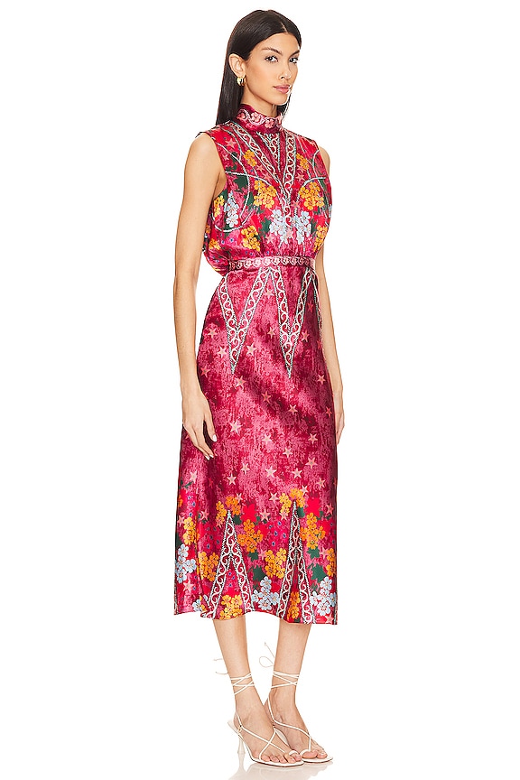 view 2 of 3 FLEUR 미디 원피스 in Hibiscus Flourish