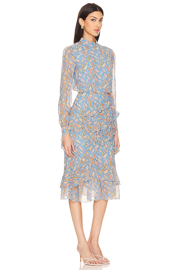 view 2 of 3 VESTIDO CON VOLANTES ISA in Linden Sky