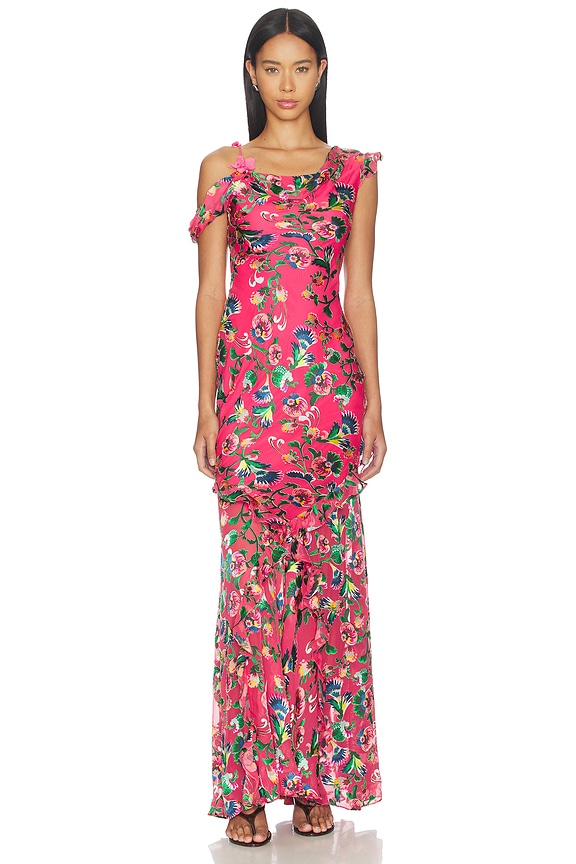 view 1 of 4 Seema Dress in Saffier Raspberry