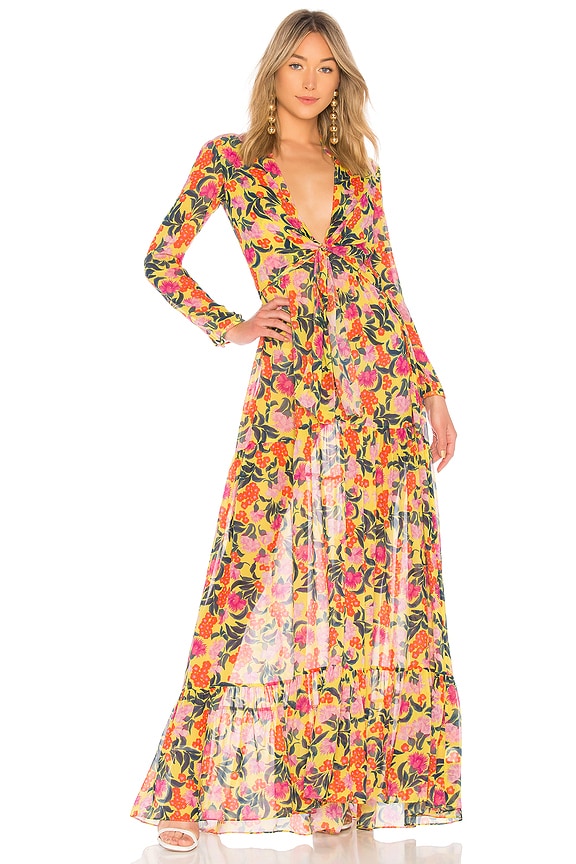 view 1 of 3 Alexia Dress in Yellow Azalea