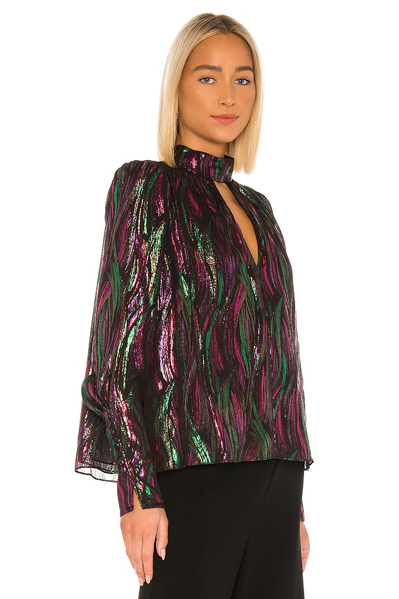 view 2 of 5 Tania Blouse in Black Rainbow