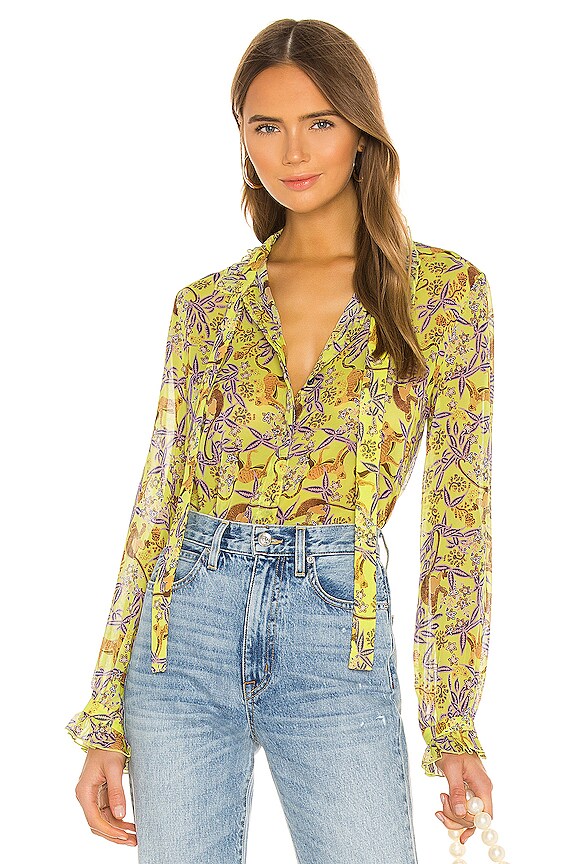 view 1 of 4 Emile Top in Citrus Jungle Monkey