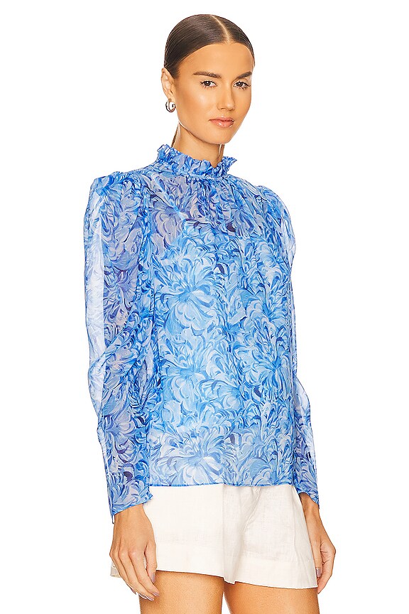 view 2 of 4 Mel-B Top in Kiku Periwinkle