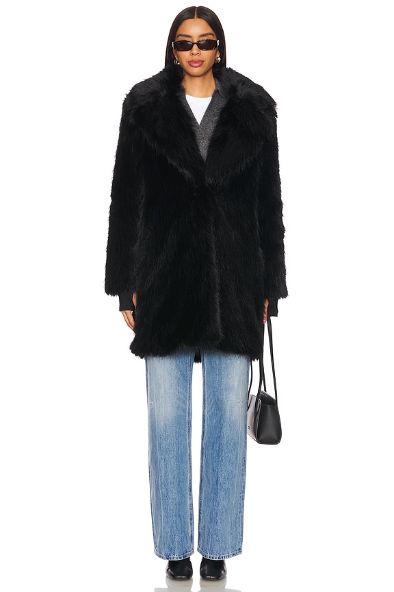 view 2 of 4 Faux Fur Mid Coat 34