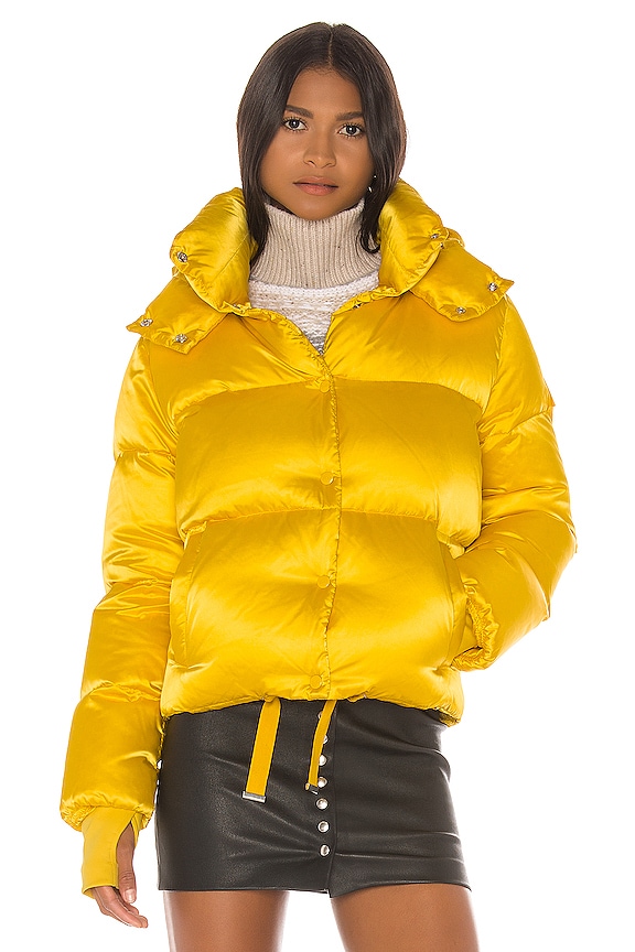 view 2 of 6 Satin Sydney Puffer Jacket in Daffodil
