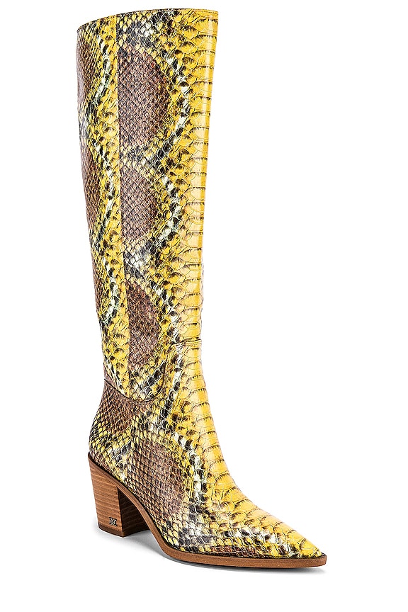 view 2 of 5 Lindsey Boot in Yellow Snake