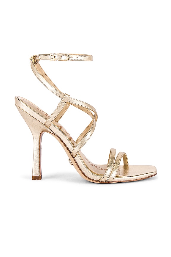 Sam Edelman Leeanne Strappy Stiletto in Molten Gold | REVOLVE