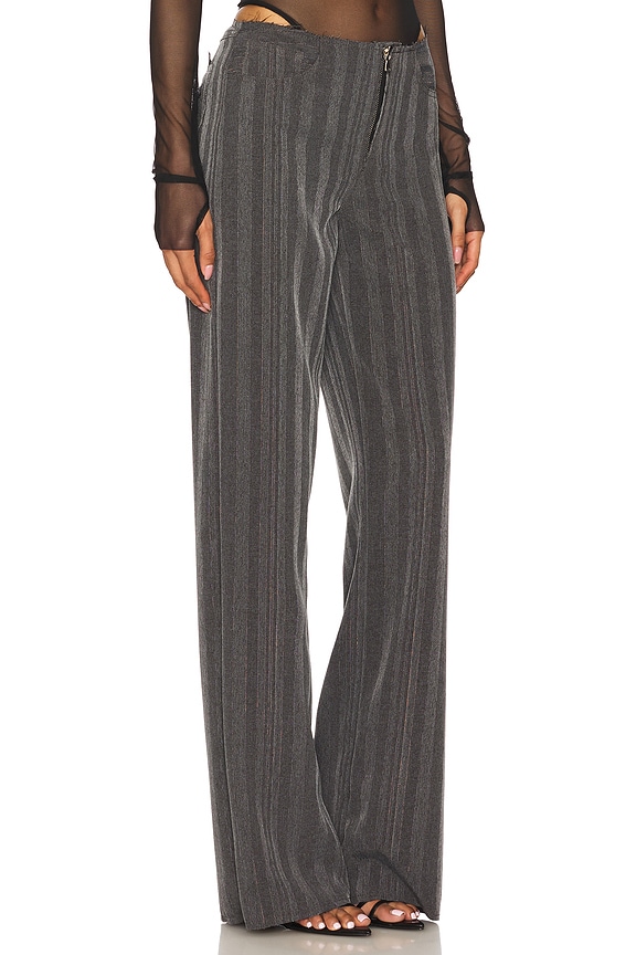 view 2 of 6 Undone Waist Trouser in Grey Suiting