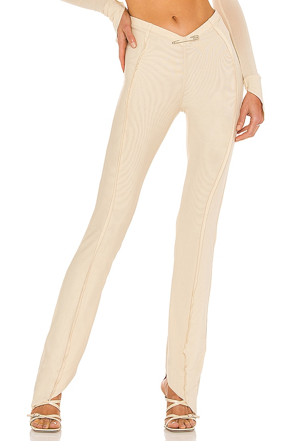 view 1 of 4 PANTALON ASYMMETRIC in Nude