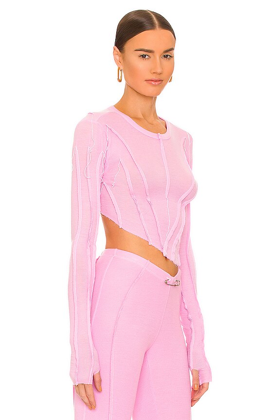 view 2 of 4 ASYMMETRIC 탑 in Pink