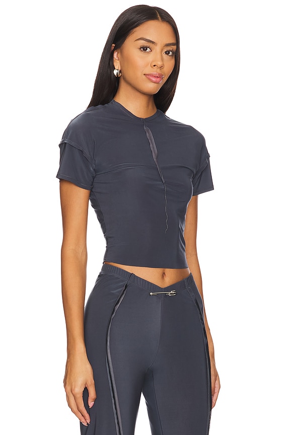 view 2 of 4 x REVOLVE Open Seam Mini Tee in Iridescent Dark Chrome