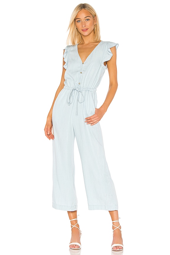 view 1 of 3 Mica Ruffle Sleeve Jumpsuit in Catalina Wash